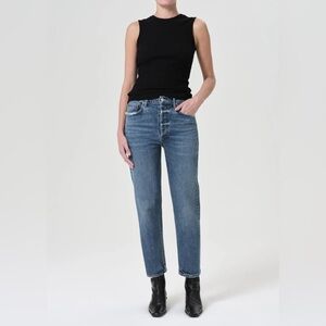 High Rise Straight Crop Jean
